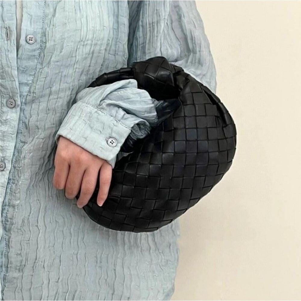 NWOT Black Woven Hobo Purse